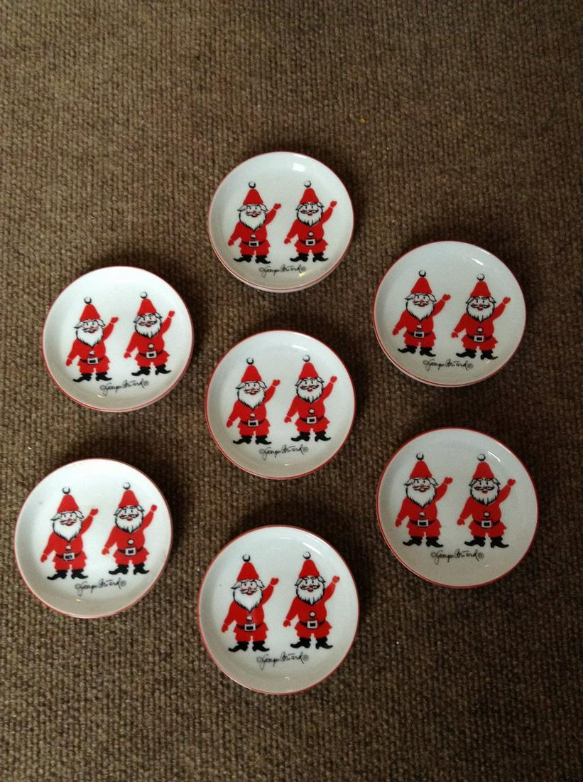 Georges Briard Santa coasters: Georges Briard Santa coasters