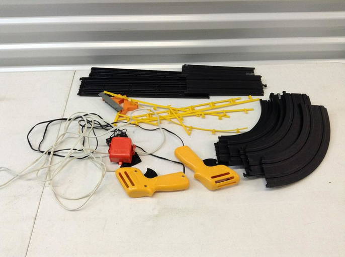 Vintage Aurora Slot Car Track And Accessories