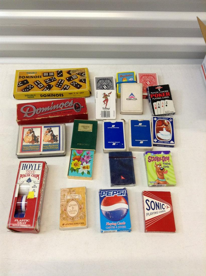 Large amount of advertising playing cards, vintage: Large amount of advertising playing cards, vintage poker set and more
