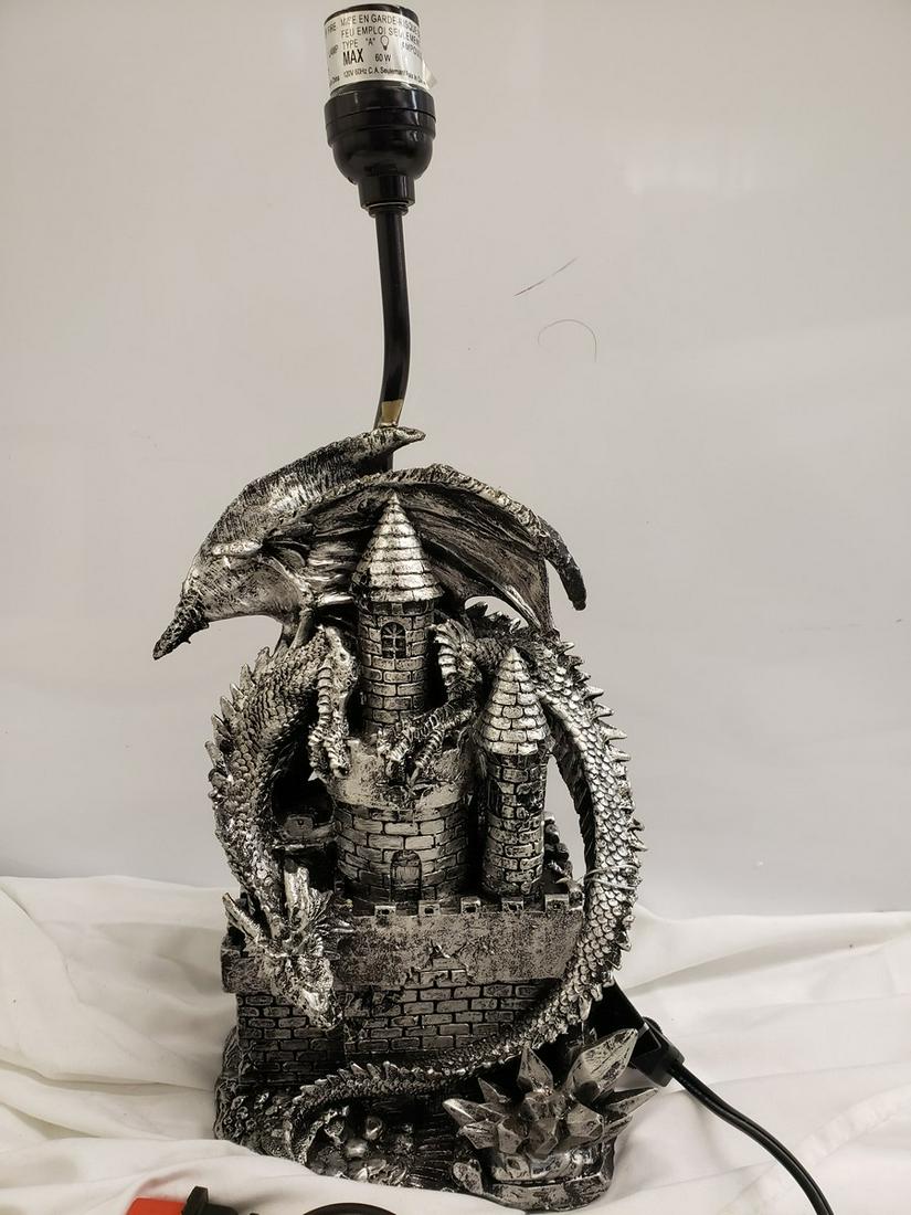unique dragon on castle lamp - new (1 of 1)