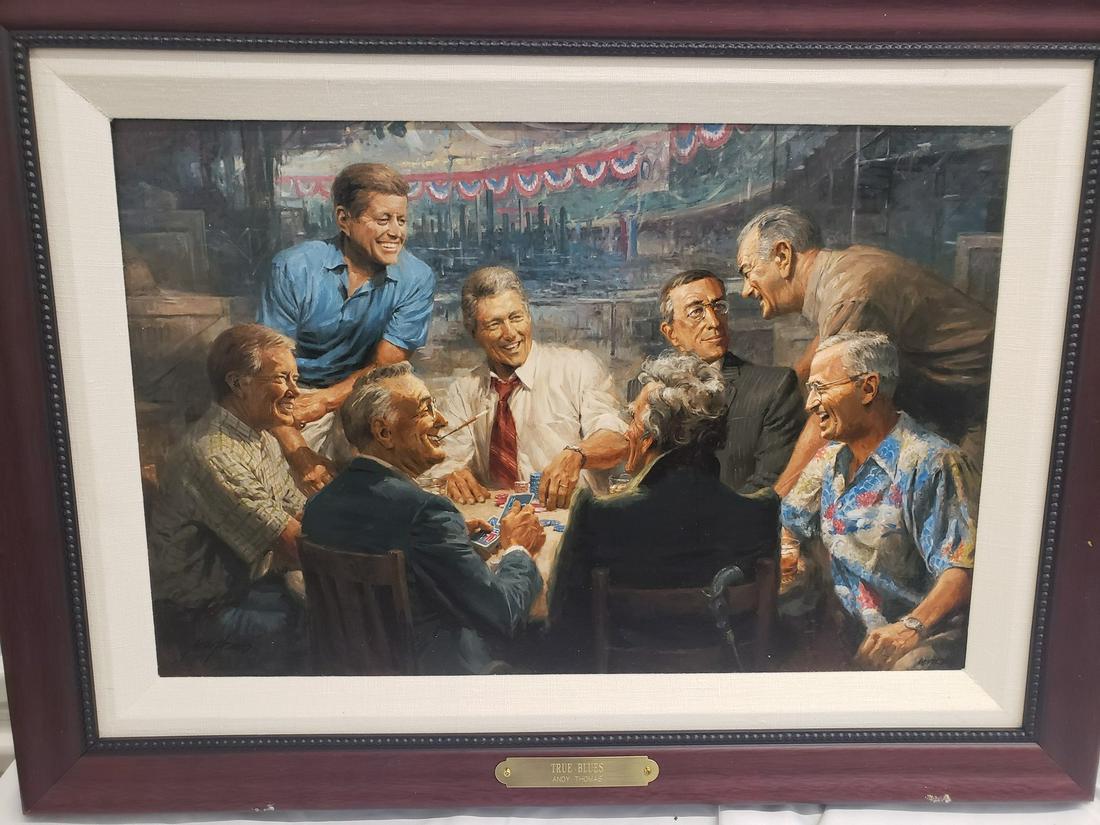 Framed Canvas "True Blues" artwork by Andy Thomas (1 of 1)