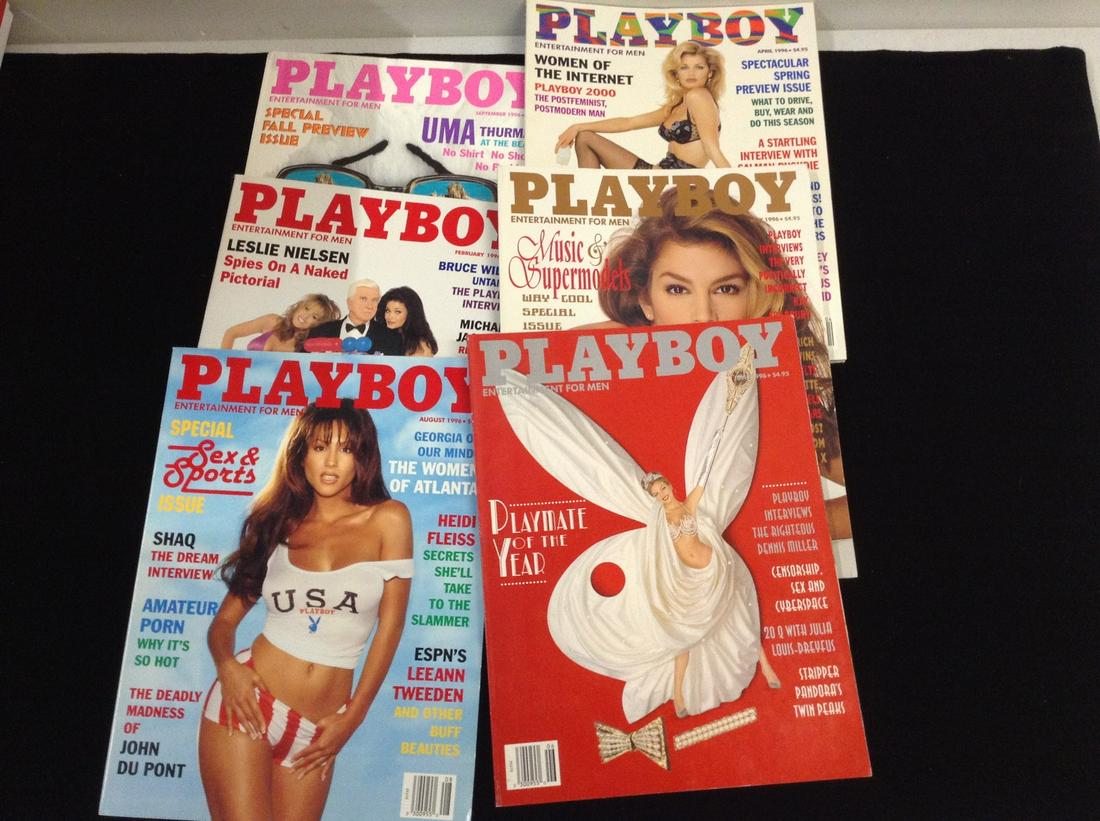 Lot of 1996 Playboy Magazines: Lot of 1996 Playboy Magazines