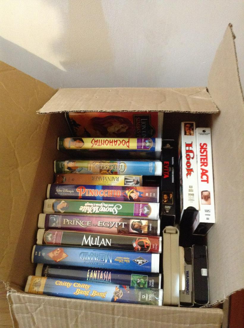 Box full of Disney VHS some black diamond: Box full of Disney VHS some black diamond