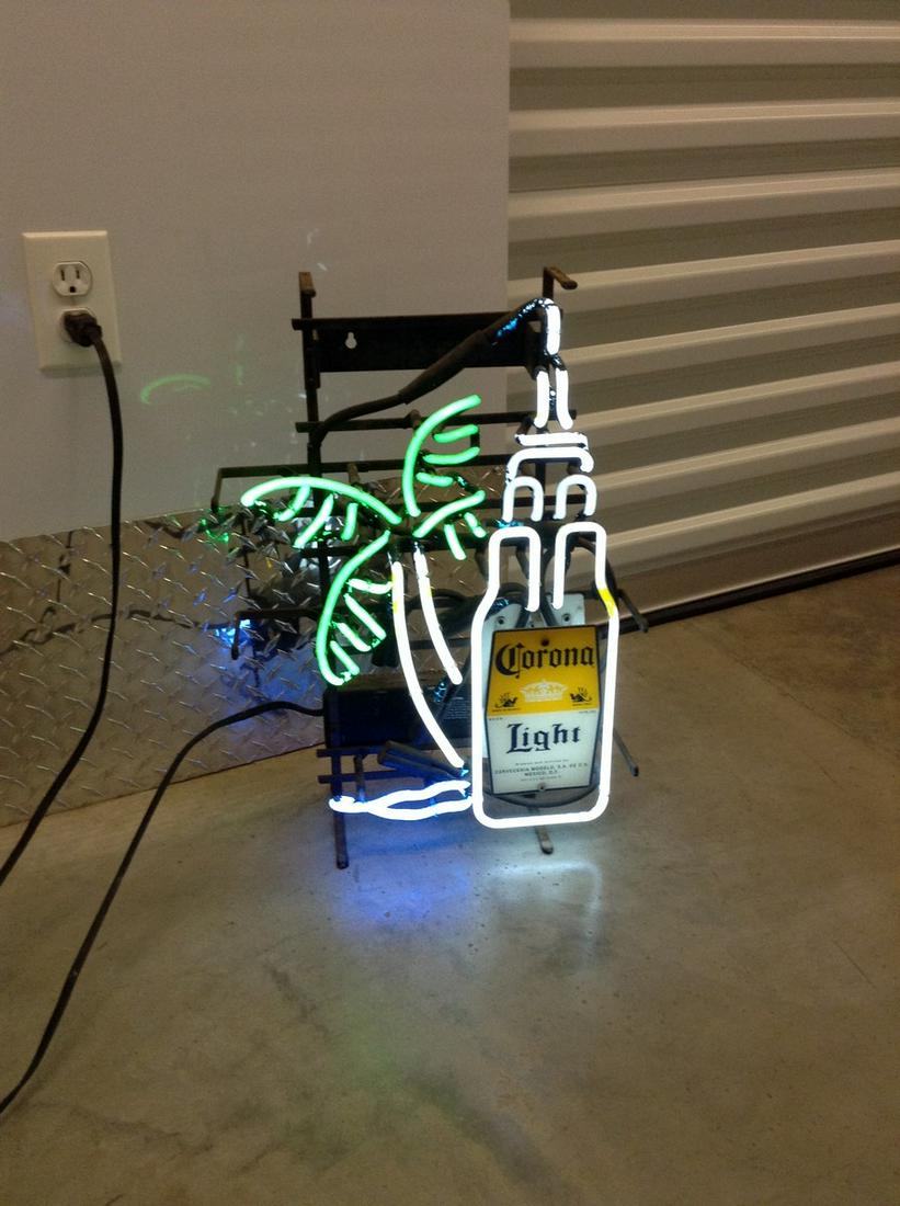 Corona Light Neon Beer Sign - Works: Corona Light Neon Beer Sign - Works