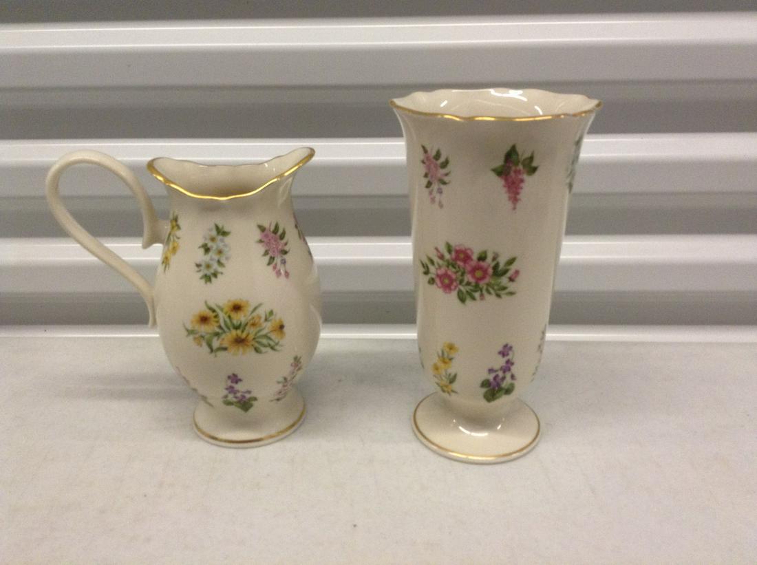 Lenox Vase and pitcher tallest 9": Lenox Vase and pitcher tallest 9"