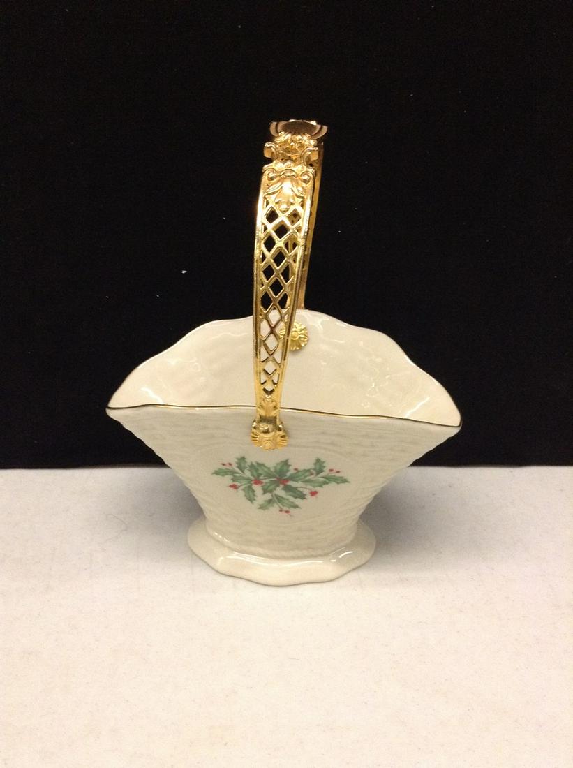 Lenox basket 9" tall: Lenox basket 9" tall