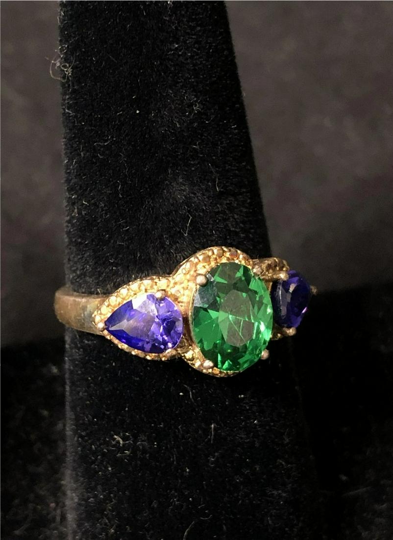 Antique sterling silver ring w/gemstone (1 of 1)