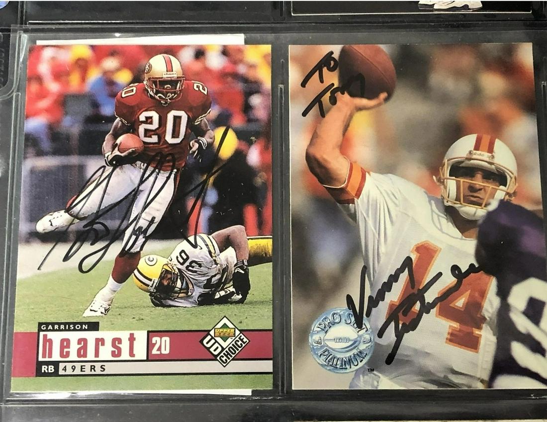 Vinny Testaverde signed card & Garrison Hearst signed (1 of 1)