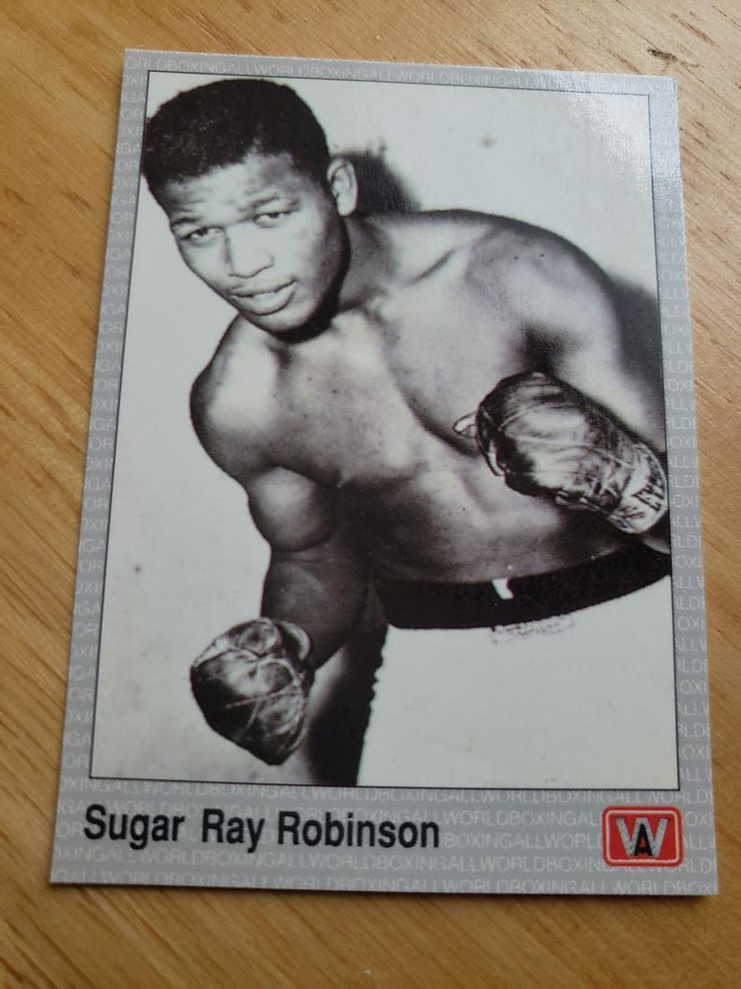 Sugar Ray Robinson boxing card: Sugar Ray Robinson boxing card
