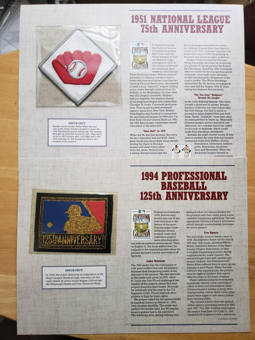 1951 NL 75th Anniversary & 1994 125th anniversary MLB (1 of 1)