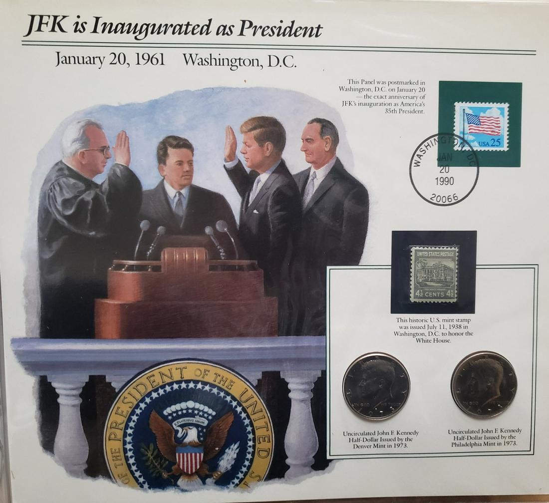 JFK Inauguration coins w/stamps (1 of 1)