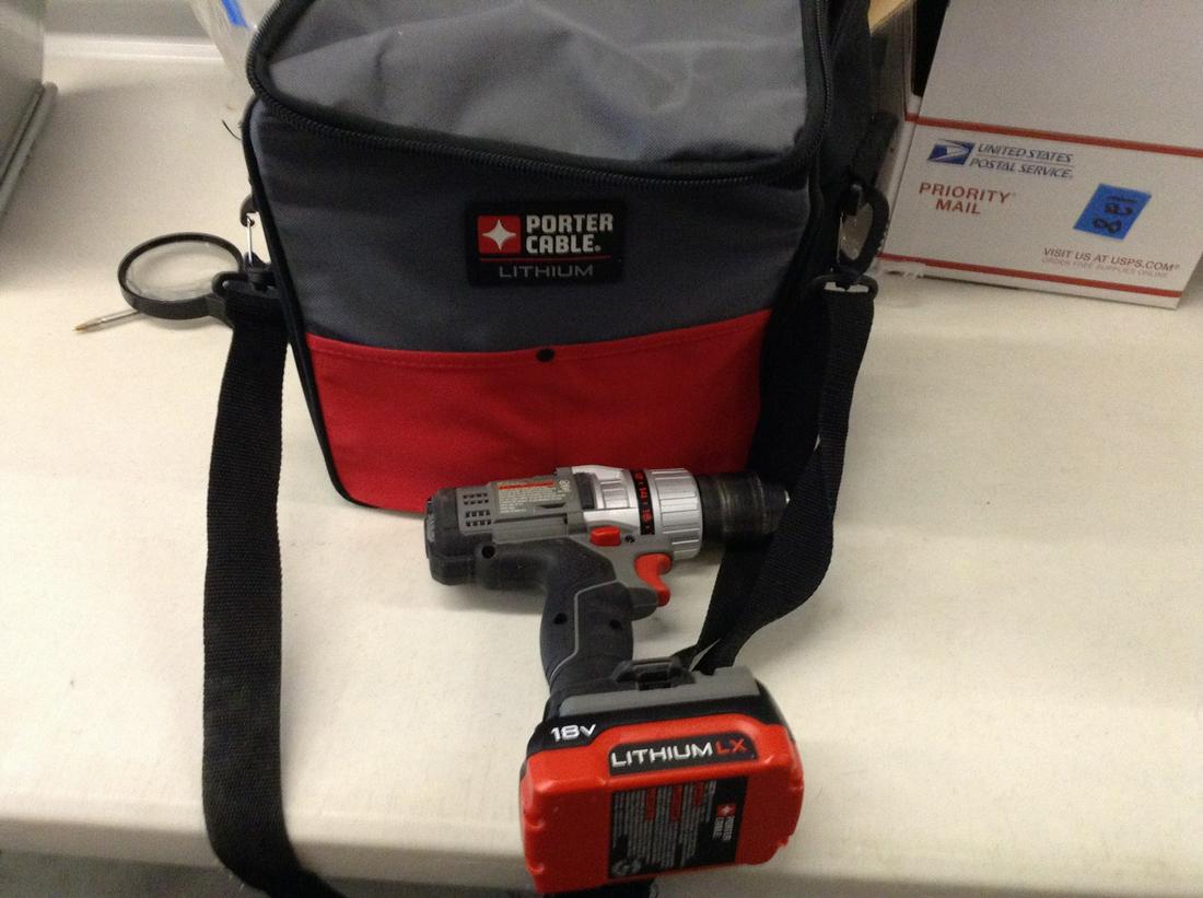 Porter Cable 18 volt Cordless DRill and Tool Bag  No (1 of 1)