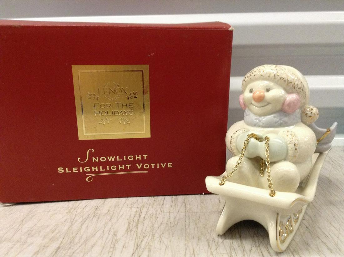 Lenox Snowlight Sleighlight Votive: Lenox Snowlight Sleighlight Votive