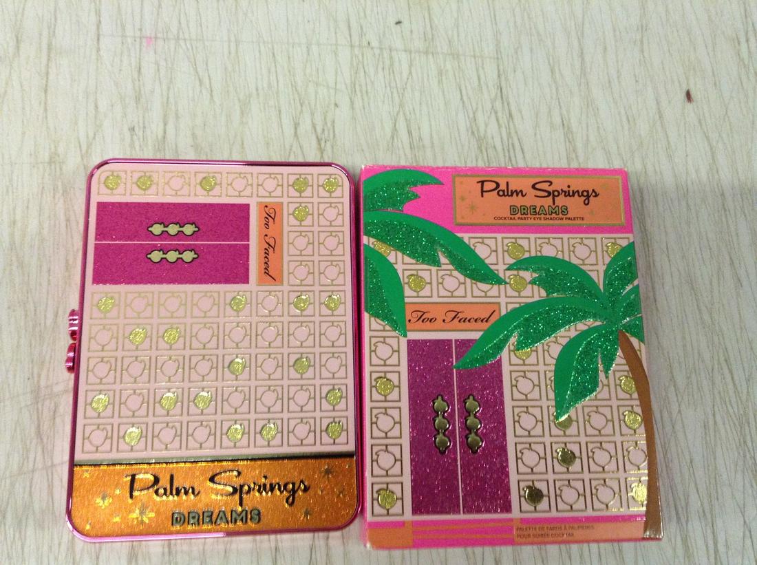 Too Faced Palm Springs Dreams Eyeshadow Palette on Box: Too Faced Palm Springs Dreams Eyeshadow Palette on Box