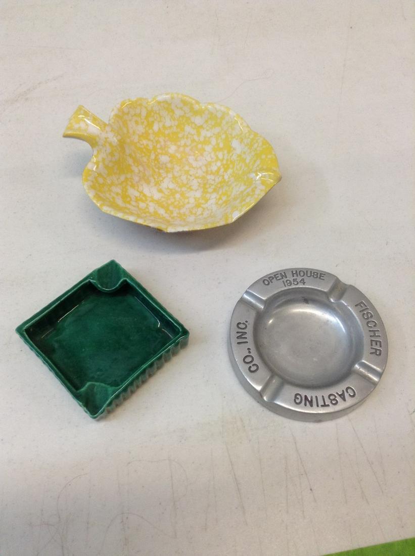 Vintage California Pottery, USA Pottery and metal: Vintage California Pottery, USA Pottery and metal ashtrays