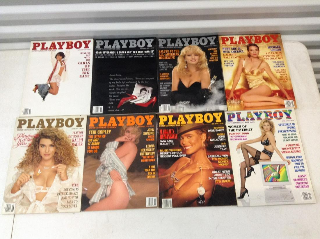 Lot of 1990s Playboys with centerfolds: Lot of 1990s Playboys with centerfolds