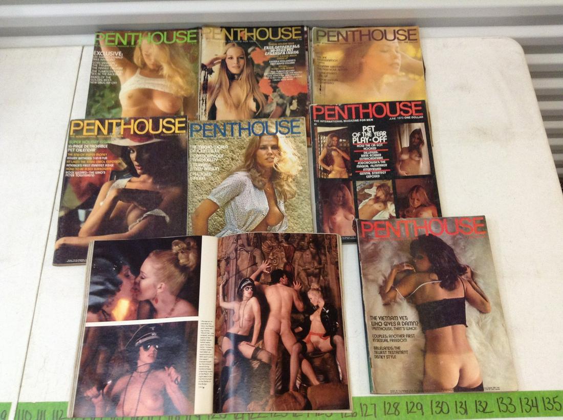 Lot of 1970s Penthouse Magazines (1 of 1)
