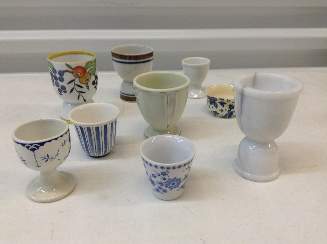 Lot of Vintage Egg Cups marked Japan, marble and others (1 of 1)