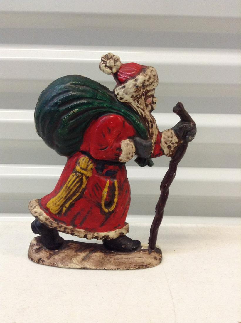Cast Iron Santa Doorstop 11" tall: Cast Iron Santa Doorstop 11" tall