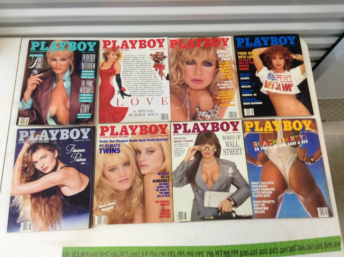 Lot of 1980s Playboys with centerfolds: Lot of 1980s Playboys with centerfolds
