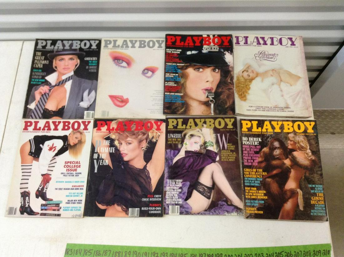 1980s Playboys with centerfolds: 1980s Playboys with centerfolds