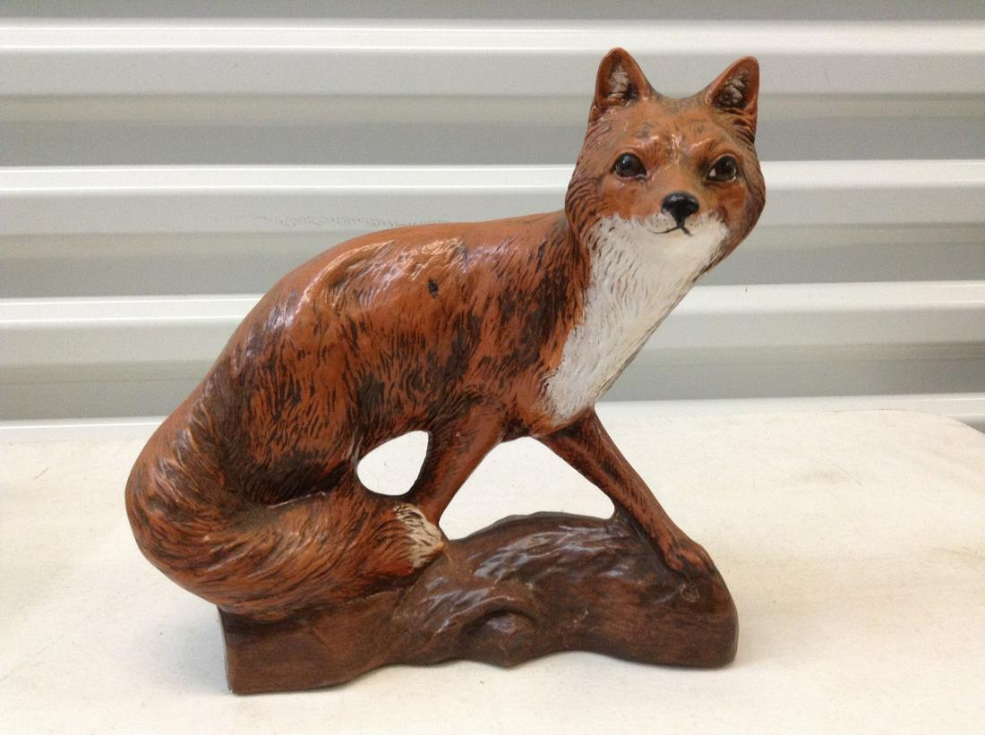 Signed Ceramic Fox statue (1 of 1)