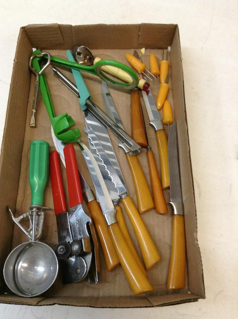 Large lot of vintage knives and utensils: Large lot of vintage knives and utensils