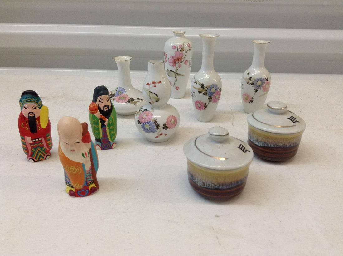 Set of Stamped Asian small vases and more (1 of 1)