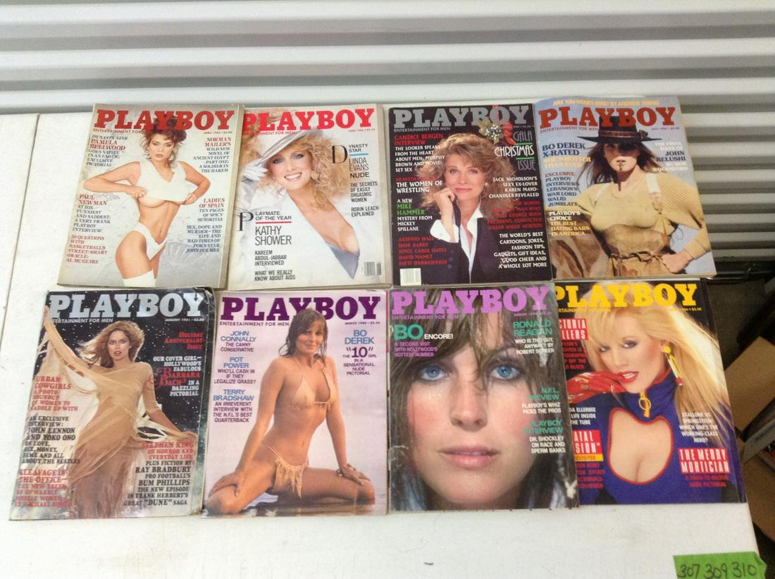 Lot of 1980s Playboys with centerfolds: Lot of 1980s Playboys with centerfolds