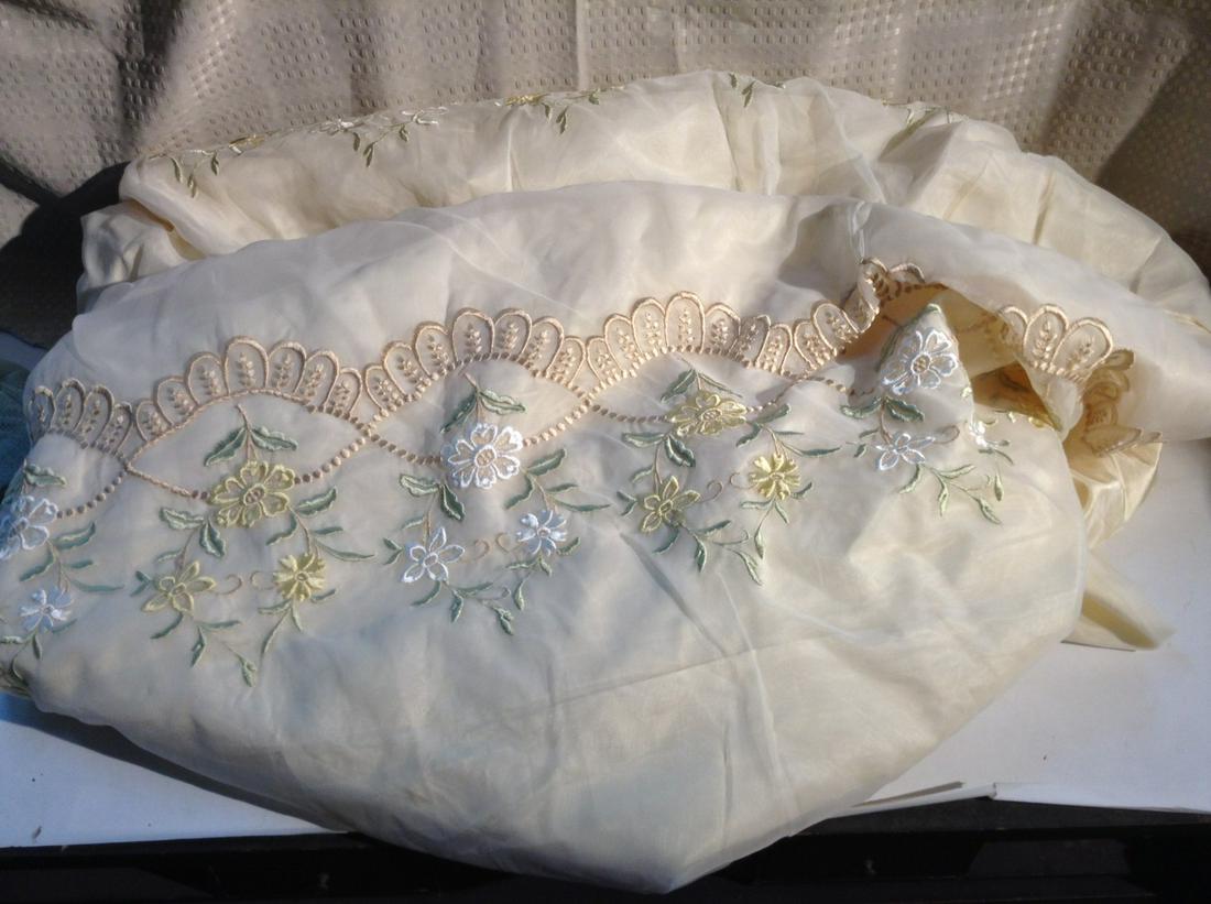 Full-Sized Embroidered Bedspread (1 of 1)