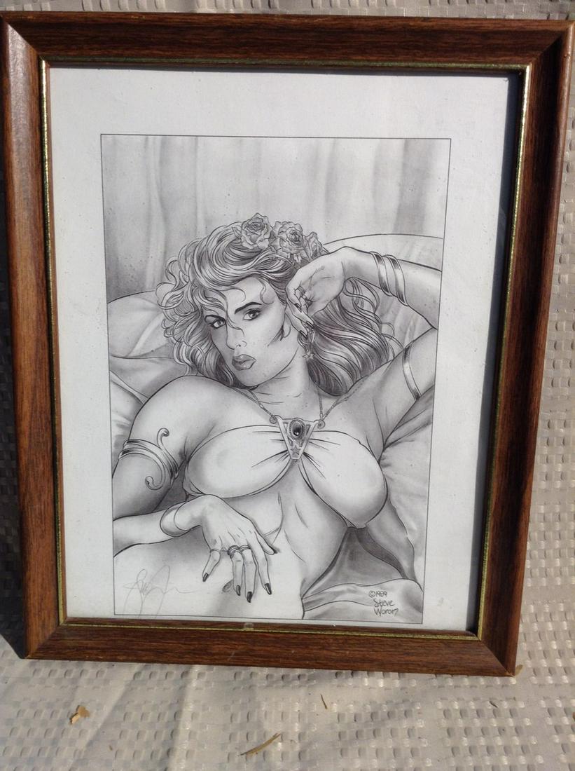 1989 Steve Woron Signed Pencil Artwork (1 of 1)