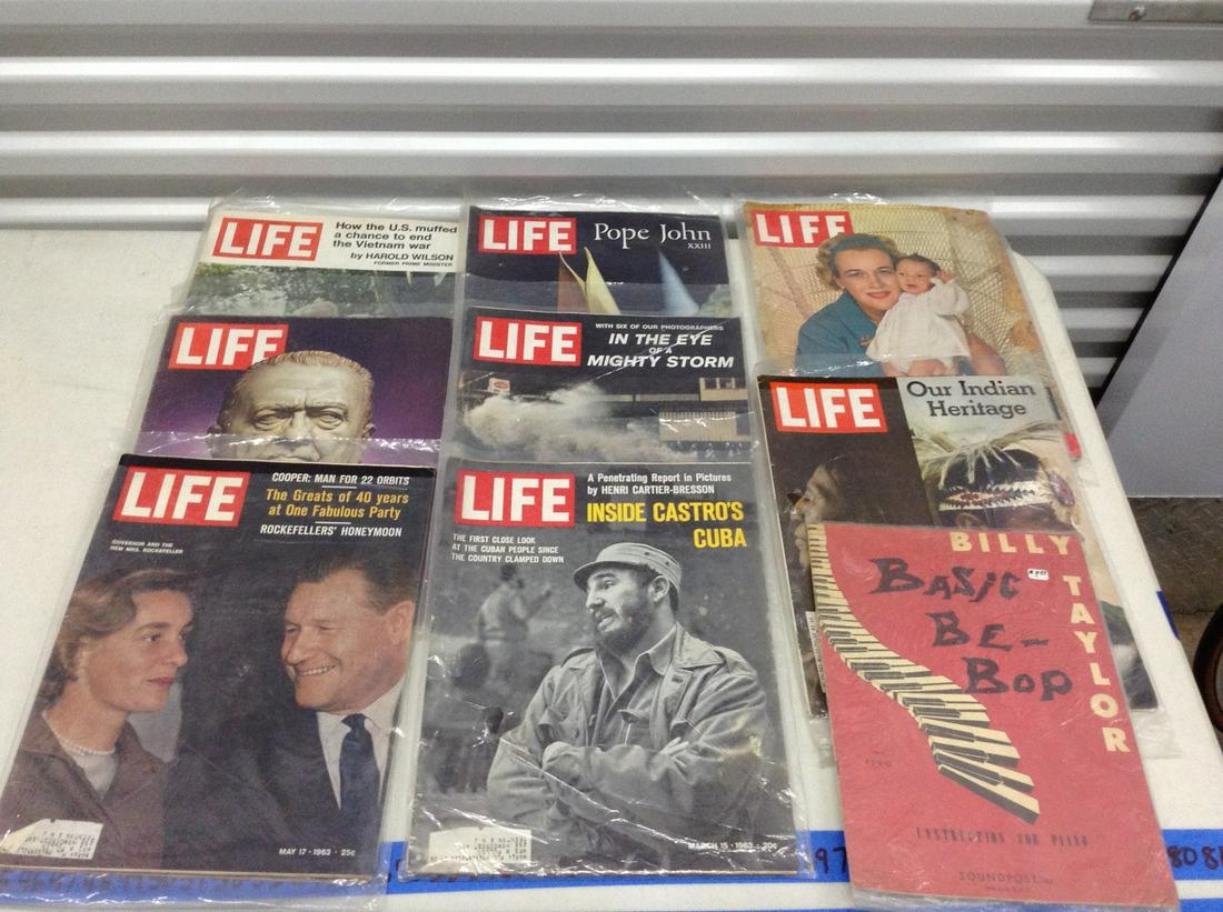 Lot of 1960s and 70s Life magazines and piano music (1 of 1)
