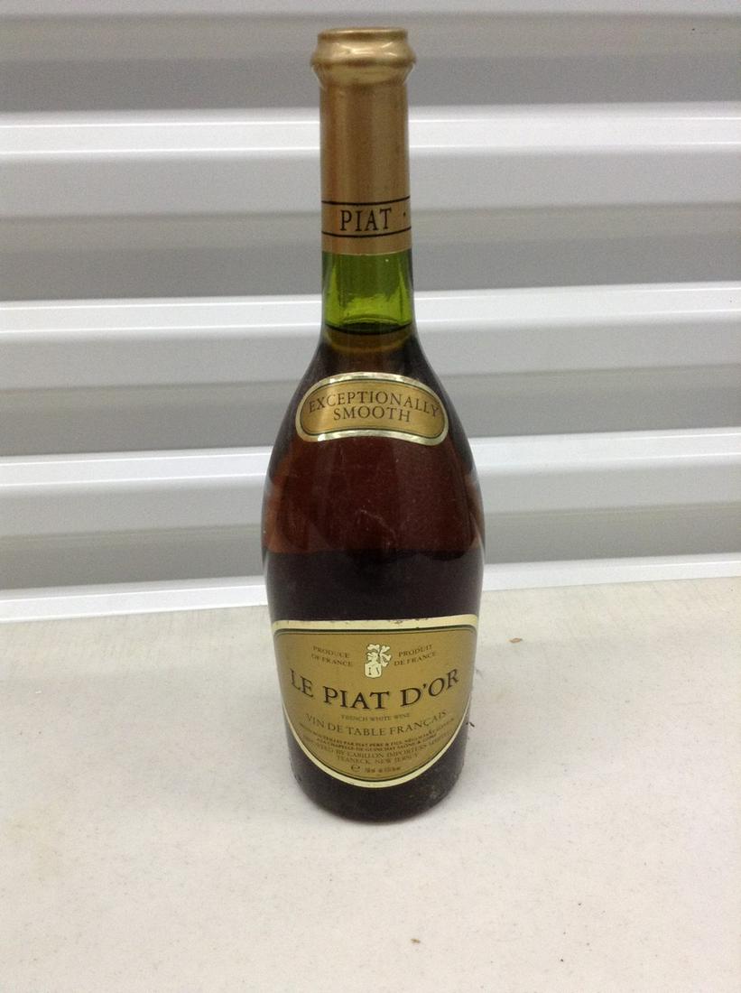 Le Piat D'or French White Wine: Any contents in bottle is Free; You are bidding on the bottle & unbroken tax stamp
