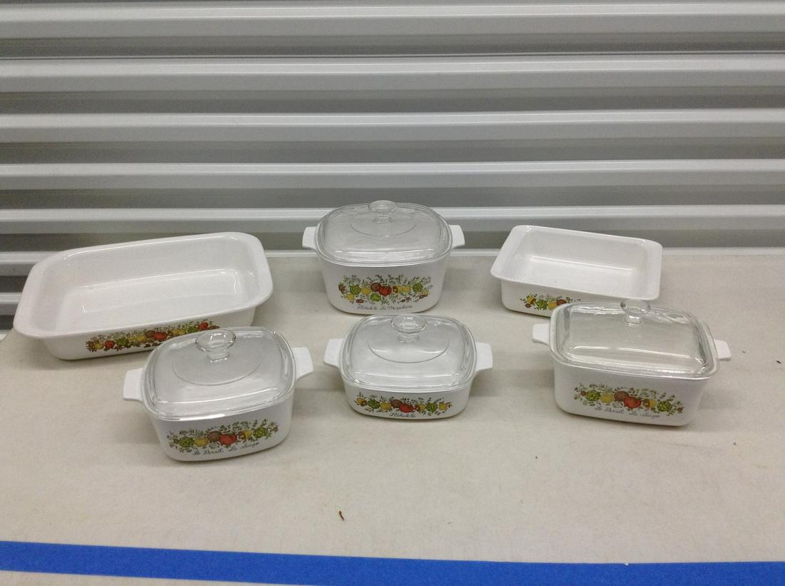 Large lot of vintage corningware with lids (1 of 1)
