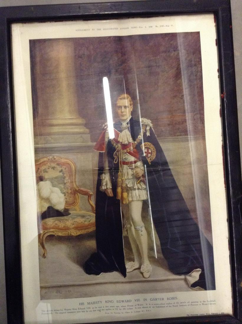 1936 Print of King Edward VIII in Garter Robes (1 of 1)