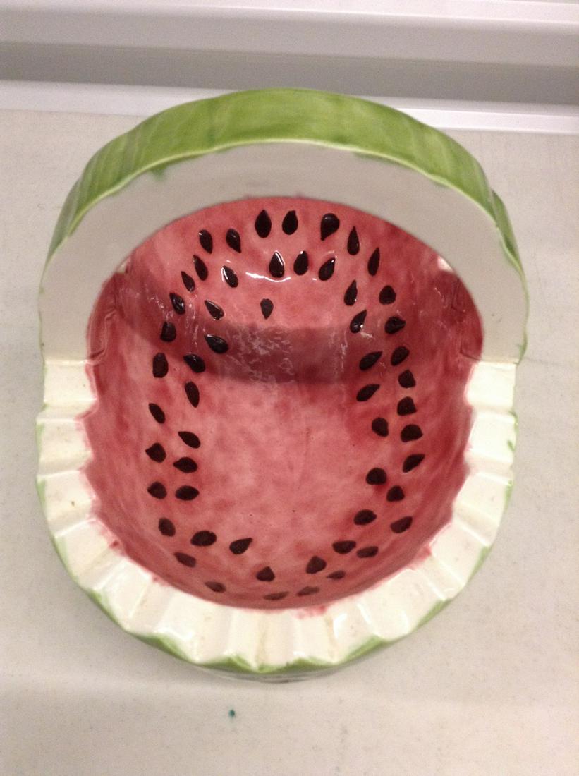 Ceramic Watermelon Basket (1 of 1)