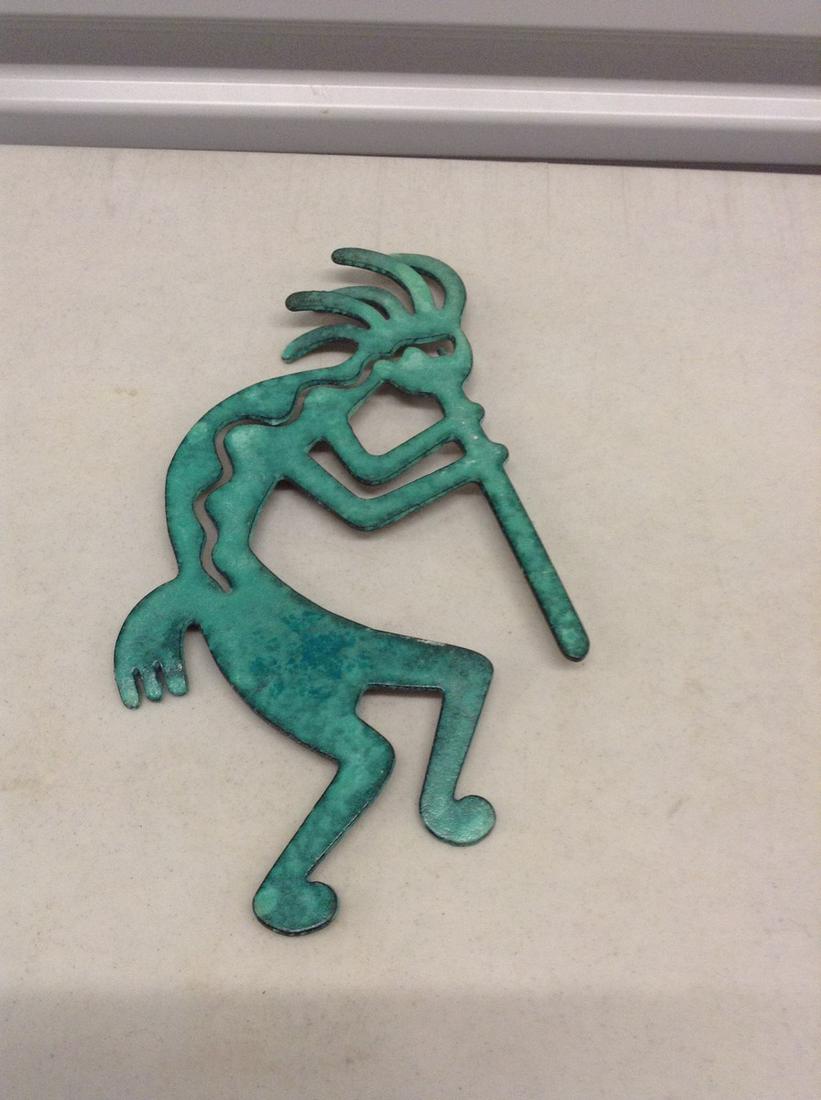 13" metal Kokopelli: 13" metal Kokopelli