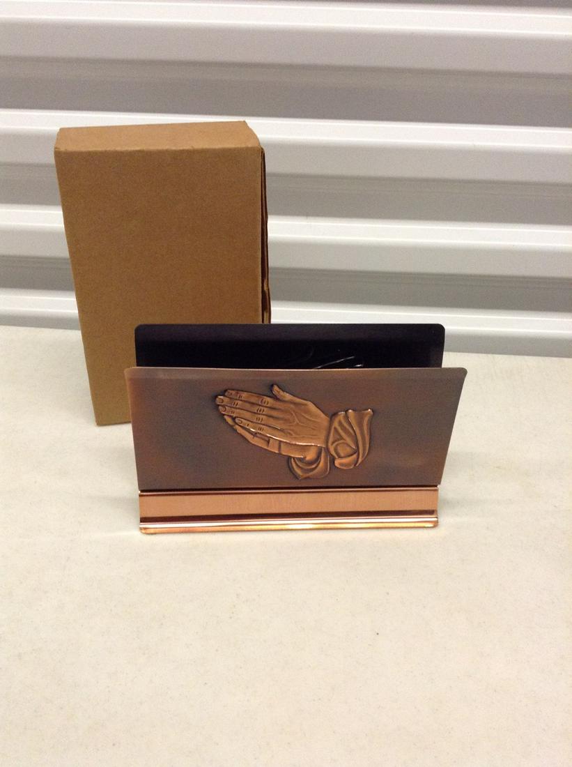 Coppercraft Guild Copper Praying Hands Napkin holder in (1 of 1)