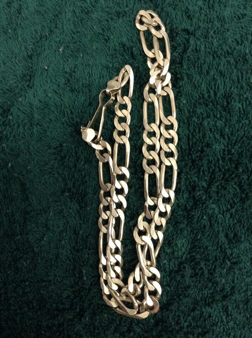 Heavy Man's Italy Sterling Links Necklace (1 of 1)