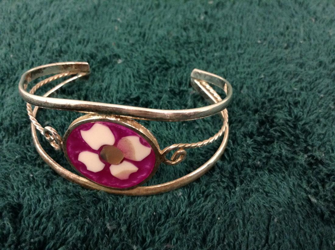 Mexico Alpaca Silver Cuff Bracelet (1 of 1)