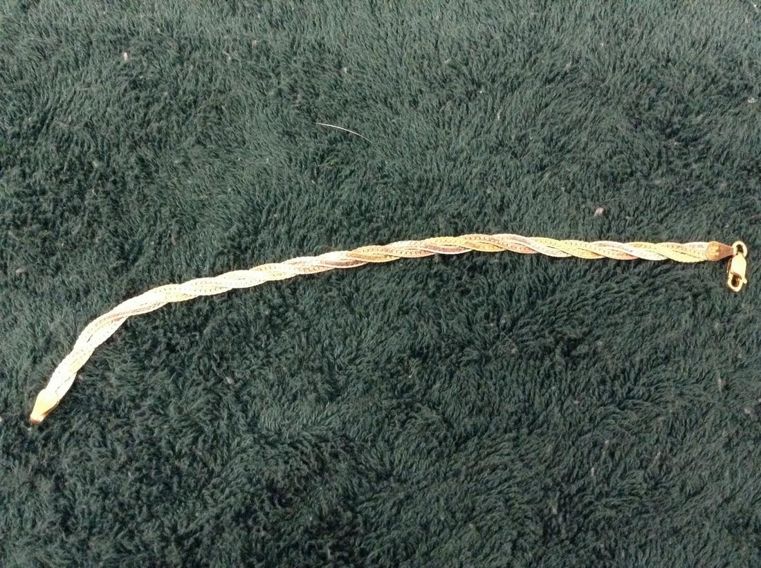 Tri-Color Italy Sterling Bracelet (1 of 1)