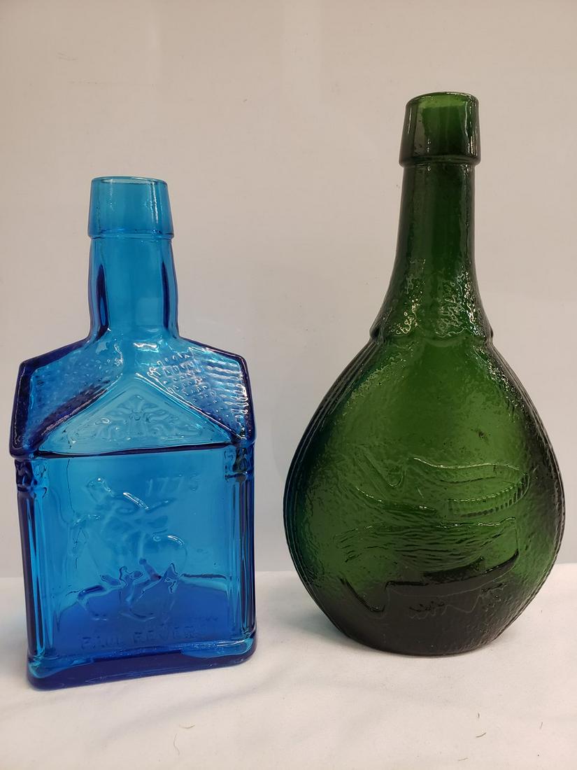 Two colored glass decanters (1 of 1)