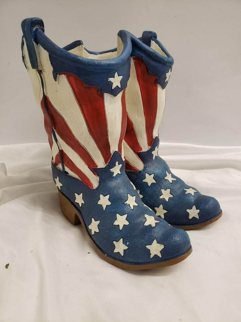 Patriotic boots planter: Patriotic boots planter