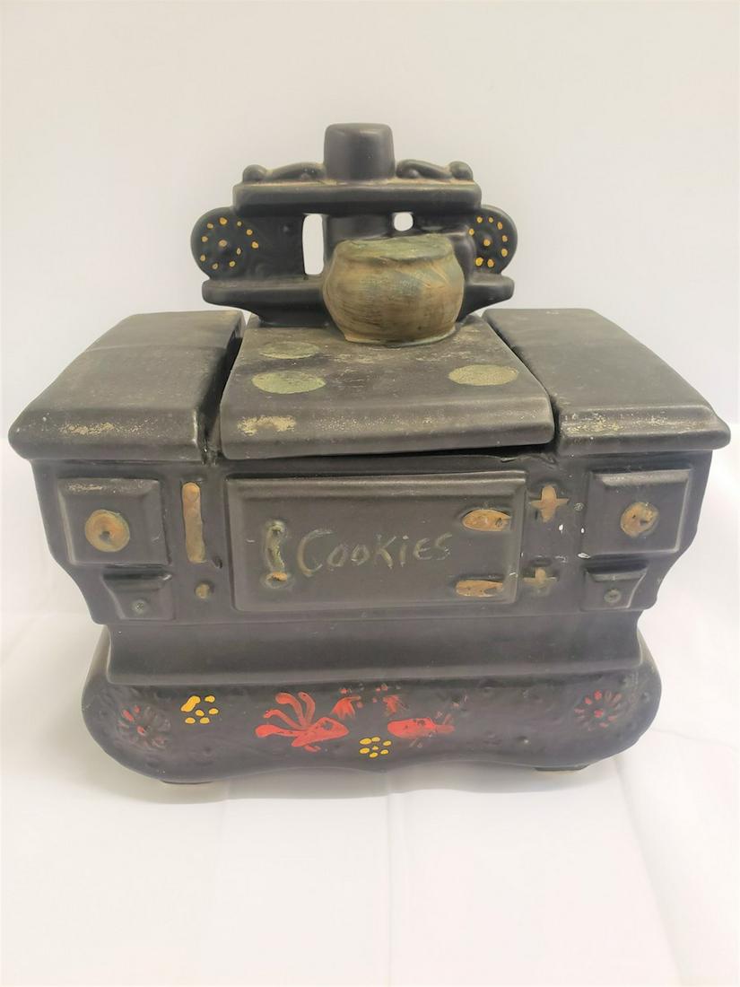Vintage McCoy stove cookie jar (1 of 1)