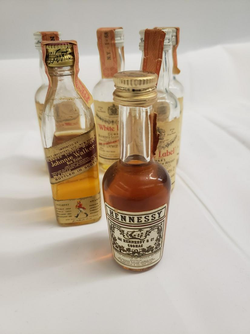 Lot fo mini bottles - Hennessy and more - some still: Lot of mini bottles - Hennessy and more - some still with tax stamp - selling bottles content inside are free