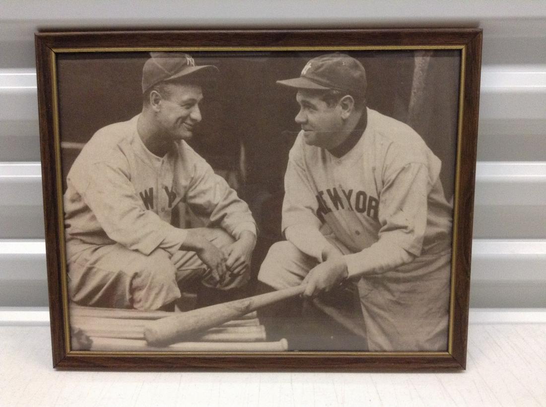 Babe Ruth and Lou Gehrig Framed photo 15"x12": Babe Ruth and Lou Gehrig Framed photo 15"x12"