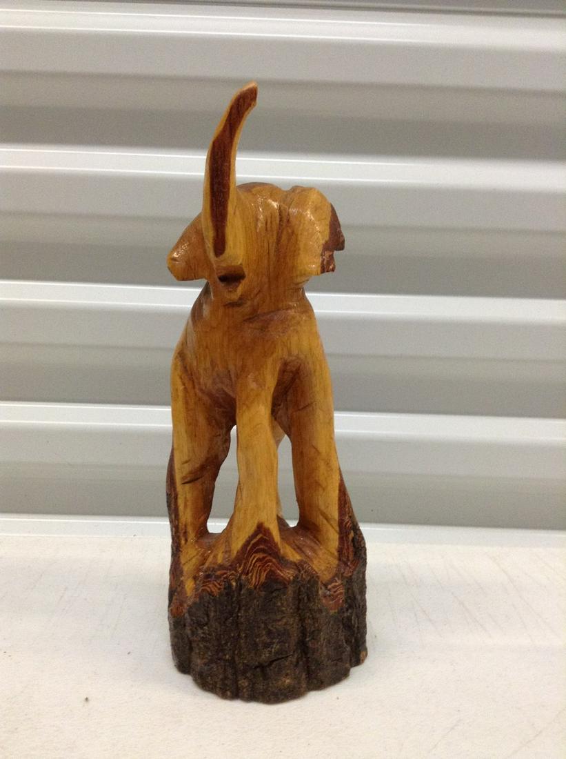 Stev Mohr Wood Carved Elephant 10" tall - Tip of trunk (1 of 1)