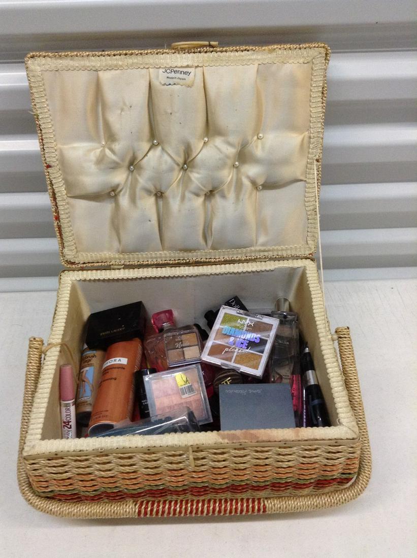 Large vintage sewing box made in Japan full of makeup (1 of 1)