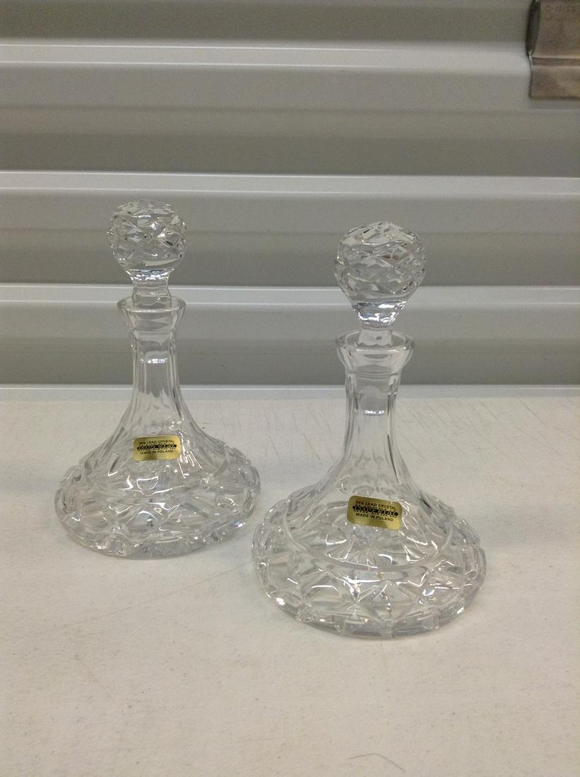 Pair of Imperial Lead Crystal Decanters Made in Poland (1 of 1)
