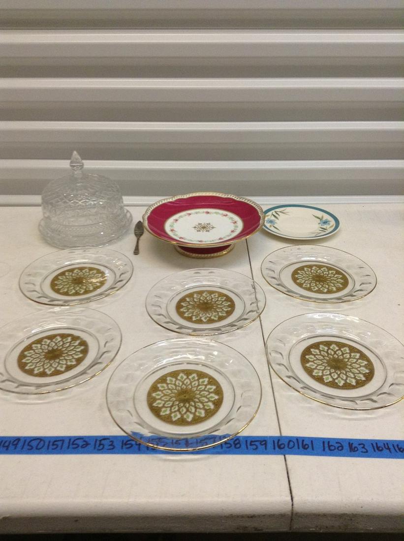 Mid 1800s Alfred B Pearce cakestand, crystal covered (1 of 1)